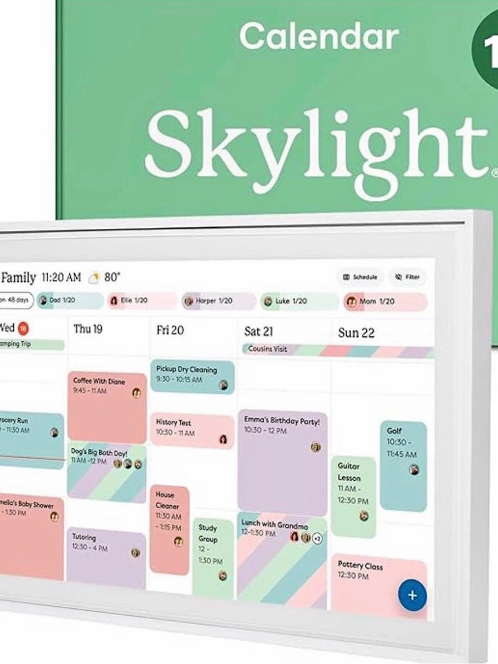 Skylight 15" White Digital Family Calendar Touchscreen NEW IN BOX